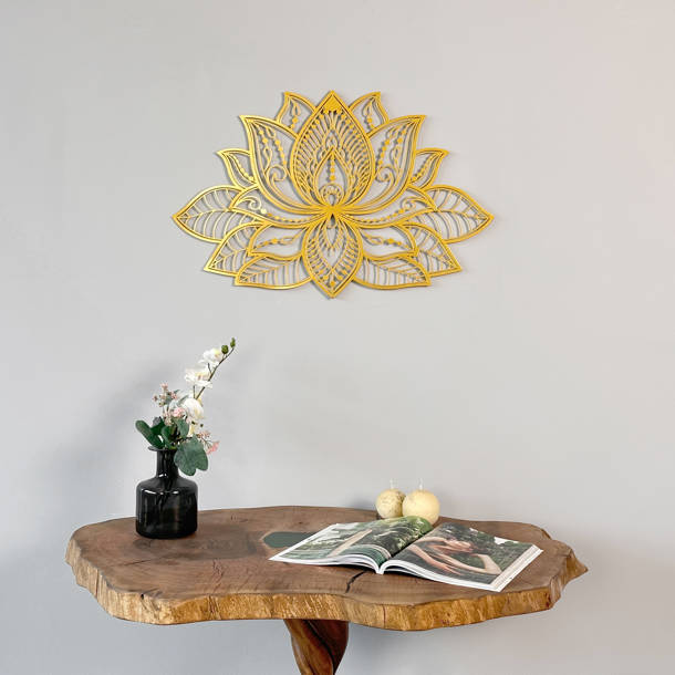 Bungalow Rose 3D Lotus Mandala Metal Wall Art Reviews Wayfair